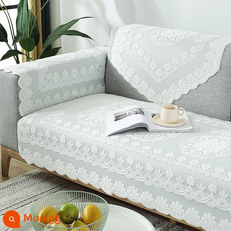 Ren Sofa Khăn Lưng Ghế Sofa Đệm Chống Trơn Trượt Bốn Mùa Đa Năng Khăn Trải Lưng Khăn Tay Ghế Sofa Vải Bọc - Wintersweet-trắng-trắng