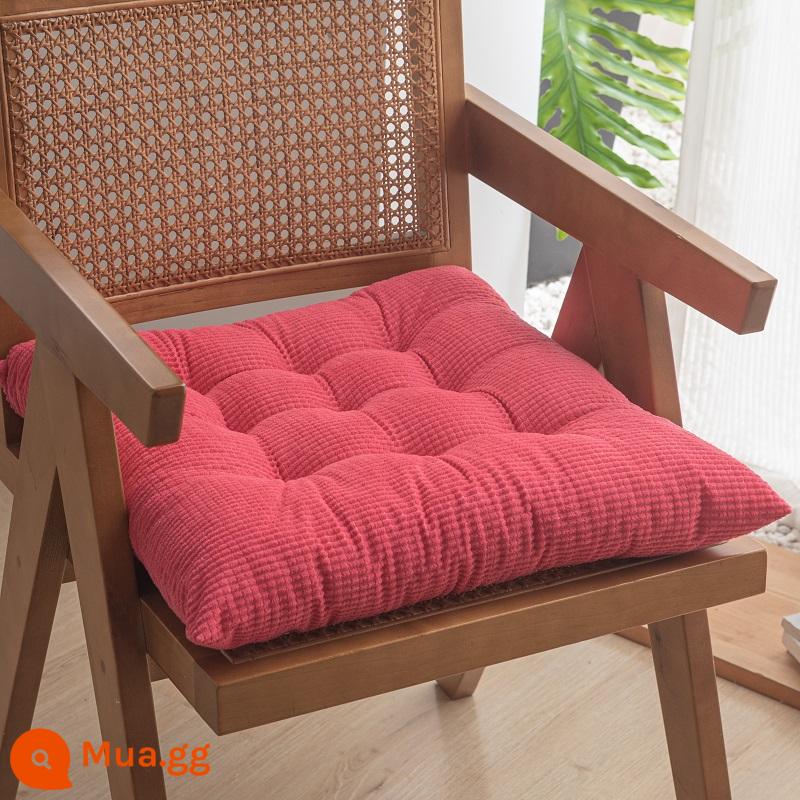 Ren Định Hạt Ngô 9 Chân Đệm Đệm Ghế Văn Phòng Học Sinh Đệm Sofa Tất Nam Thảm Mùa Đông Màu Đệm - Hạt ngô đỏ hồng