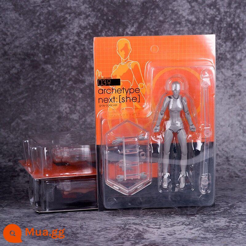 SHF Cơ Thể Cơ Thể Con Người Mô Hình Mô Hình Tranh Nghệ Thuật Tham Khảo Nam Nữ Dụng Cụ Trang Trí Hình Figma Khớp Di Động Búp Bê - 2.0 Xám Nữ