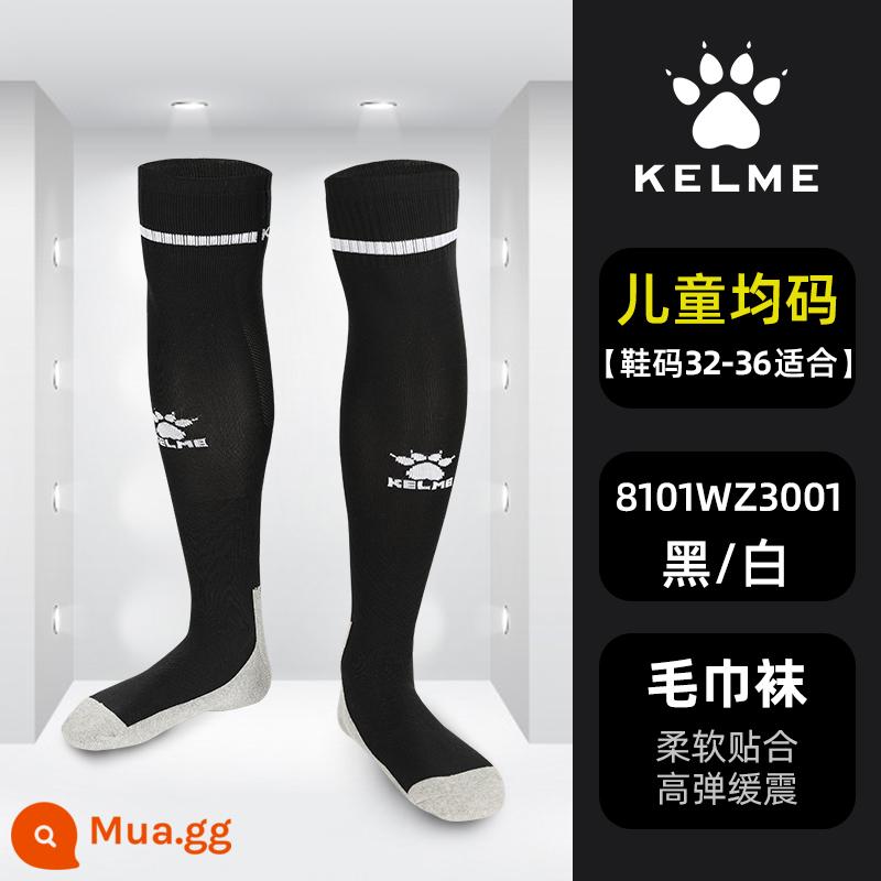 Khóa đồ bóng đá trẻ em Kelme Karmi Khóa vớ dài, trẻ em và phụ nữ Khăn chuyển động trượt không đáy - Trẻ em/Một cỡ/Đen và trắng