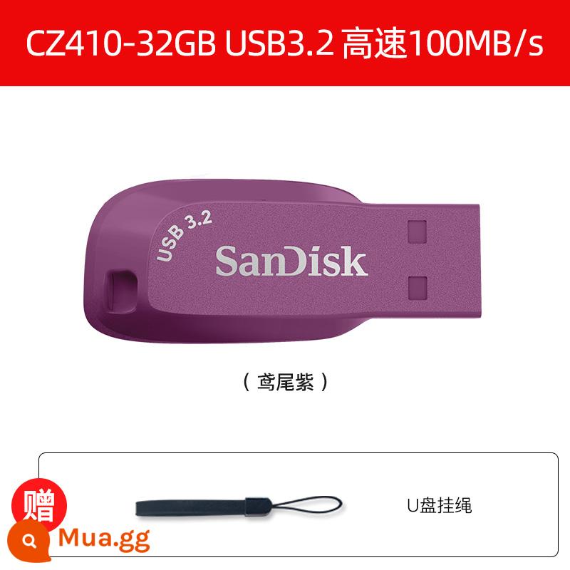 Ổ đĩa flash SanDiskSanDisk 64g USB3.0 hệ thống tốc độ cao ổ đĩa flash cz410 mini car flash drive 64gUSB ổ đĩa flash - Tím Iris 32G USB3.2Gen1