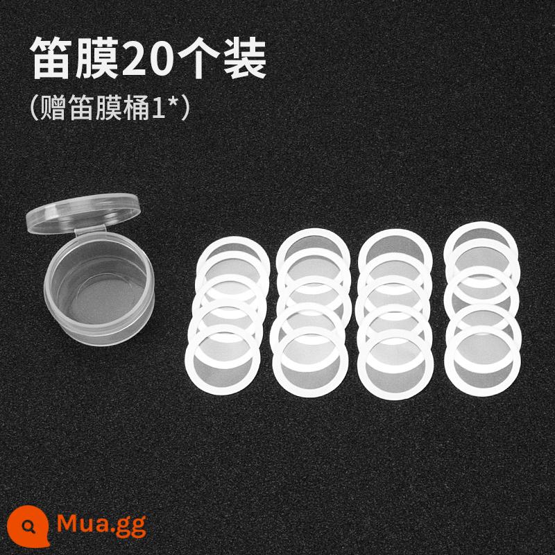 DBA KAZOO màng sáo đặc biệt dành cho Kazoo nâng cấp kim loại đa năng gỗ nhựa màng sáo Kazu - Hai mươi màng sáo đi kèm thùng đựng