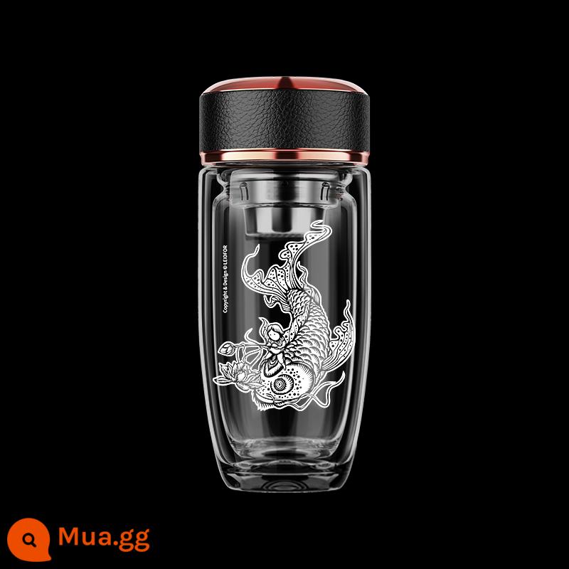 Leidfor Redif thành [Mermelly Dance] Double -layer Glass Cup Cup Men Cup Cup cao - Hàng cá 370ml