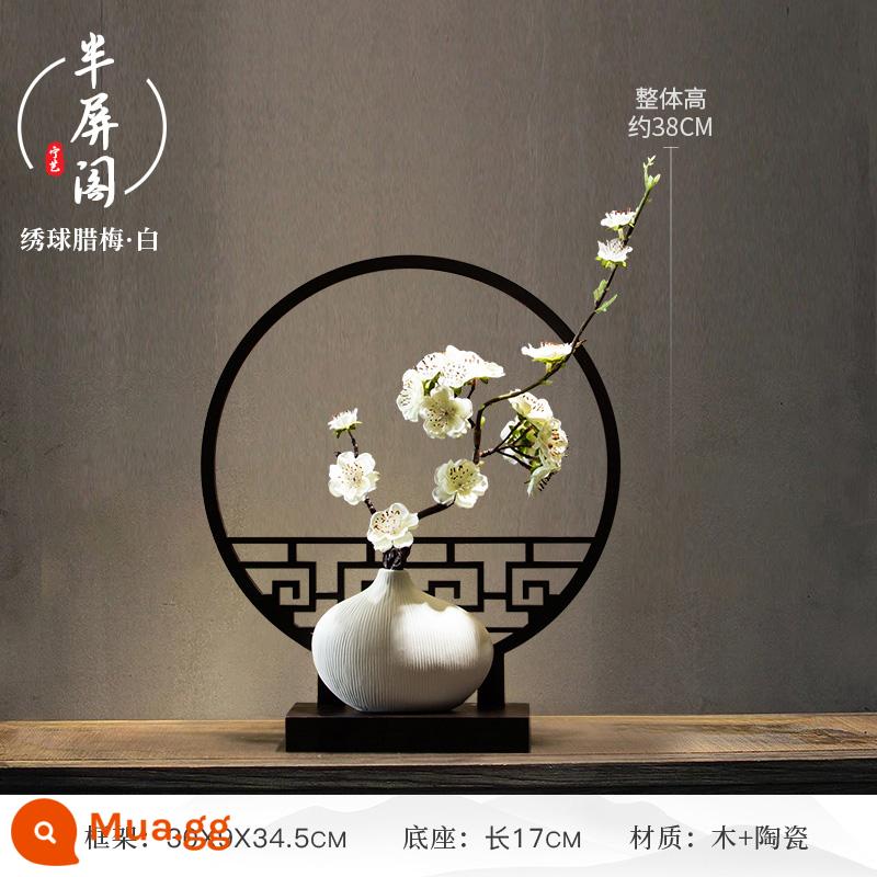 Năm mới Lễ hội mùa xuân Trang trí tủ TV Wintersweet Ornament New Chinese Style Home Living Room Light Lối vào sang trọng Antique Bogu Kệ - Banping Pavilion Hydrangea và Wintersweet White