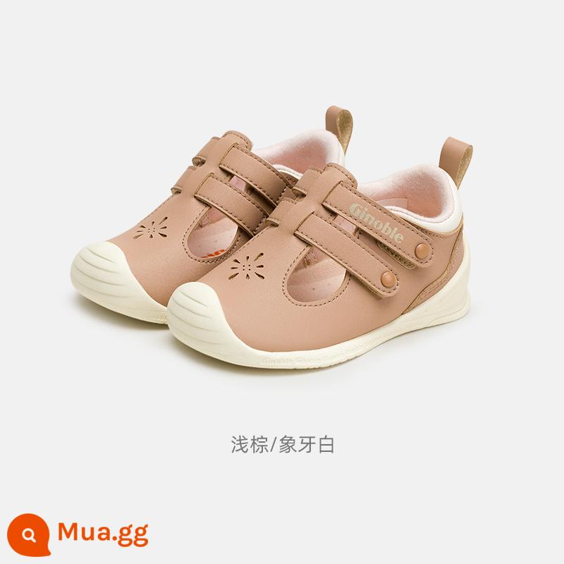 Konipu 2022 Summer Key Shoes Baby Step By Baby Learning Sandal Nam Sweet Shoes TXGB1981 - nâu nhạt/trắng ngà