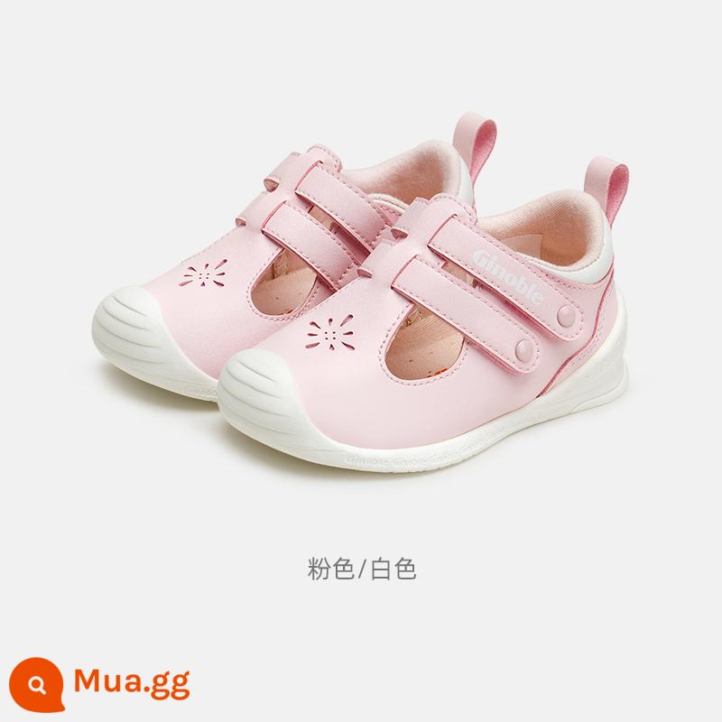 Konipu 2022 Summer Key Shoes Baby Step By Baby Learning Sandal Nam Sweet Shoes TXGB1981 - hồng trắng