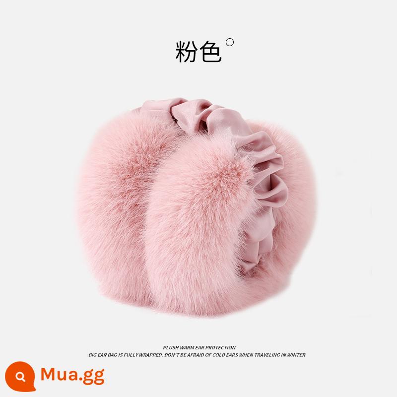 Earmuffs Winter Women's Earmuffs New Ear Warms Đi xe đạp Antifreeze Ear Covers Cold Warm Ear Packs Bảo vệ tai Dễ thương Sang trọng - Hồng