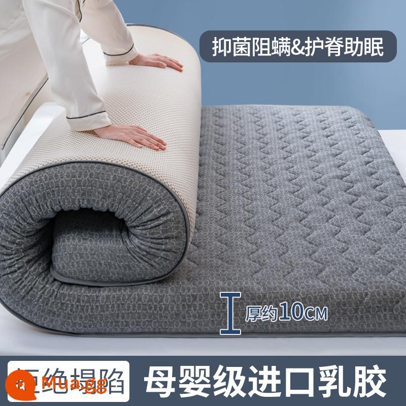 Nệm Cao Su Mềm Đệm Cho Thuê Nhà Đặc Biệt Ký Túc Xá Sinh Viên Đơn Xốp Nệm Nệm Tatami Tầng Thảm Ngủ - Mẫu một mặt - tôn màu xám - dày khoảng 10 cm [đầy mủ cao su không dễ xẹp]