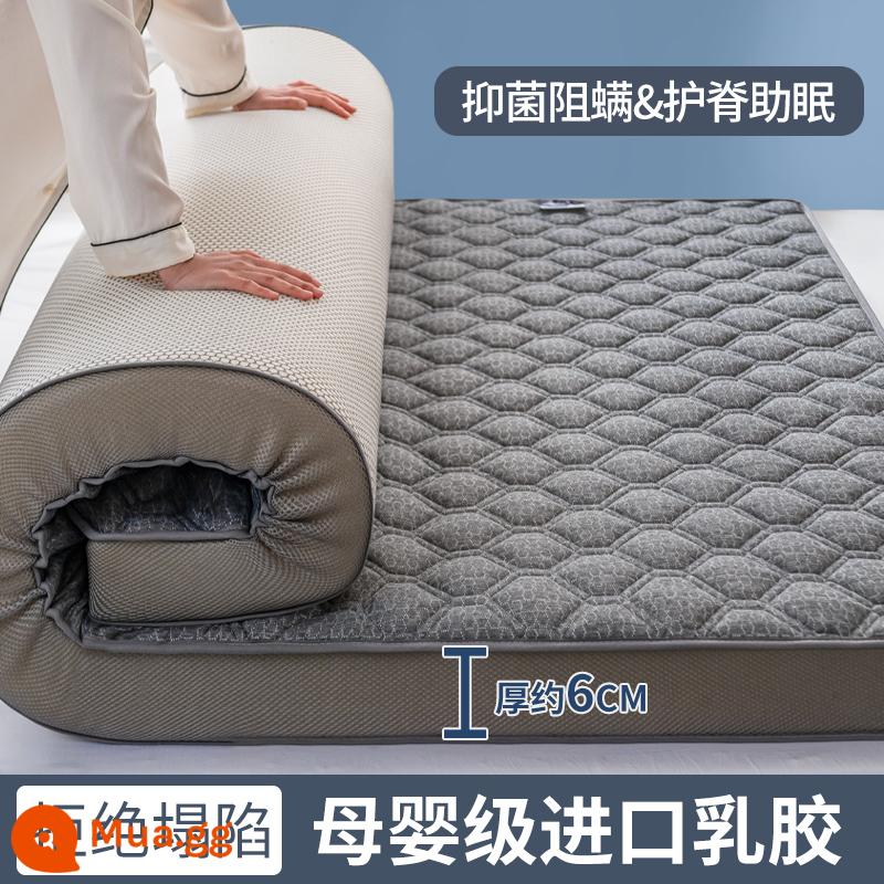 Nệm Cao Su Mềm Đệm Cho Thuê Nhà Đặc Biệt Ký Túc Xá Sinh Viên Đơn Xốp Nệm Nệm Tatami Tầng Thảm Ngủ - Kiểu dệt kim - ba chiều - màu xám kim cương - dày khoảng 6cm [lấp đầy mủ cao su không dễ xẹp]