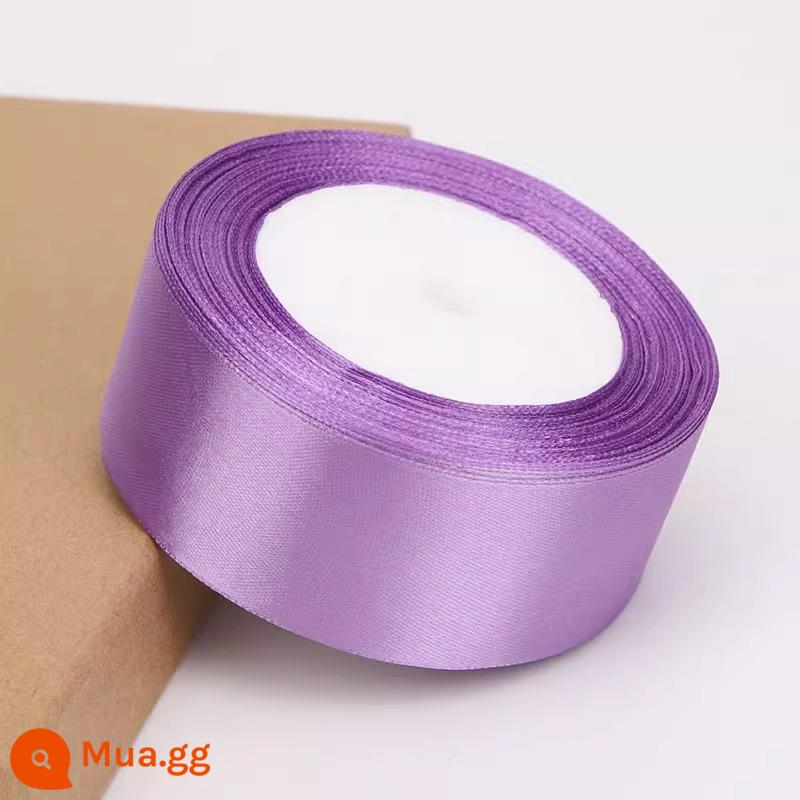 4Cm Ruy Băng Hoa Hoa Hồng Trang Trí Handmade DIY Dây Bện Tặng Ruy Băng Đỏ Nơ Satin - Màu tím nhạt (ba cuộn bất kỳ có giá 3,5 nhân dân tệ mỗi cái)