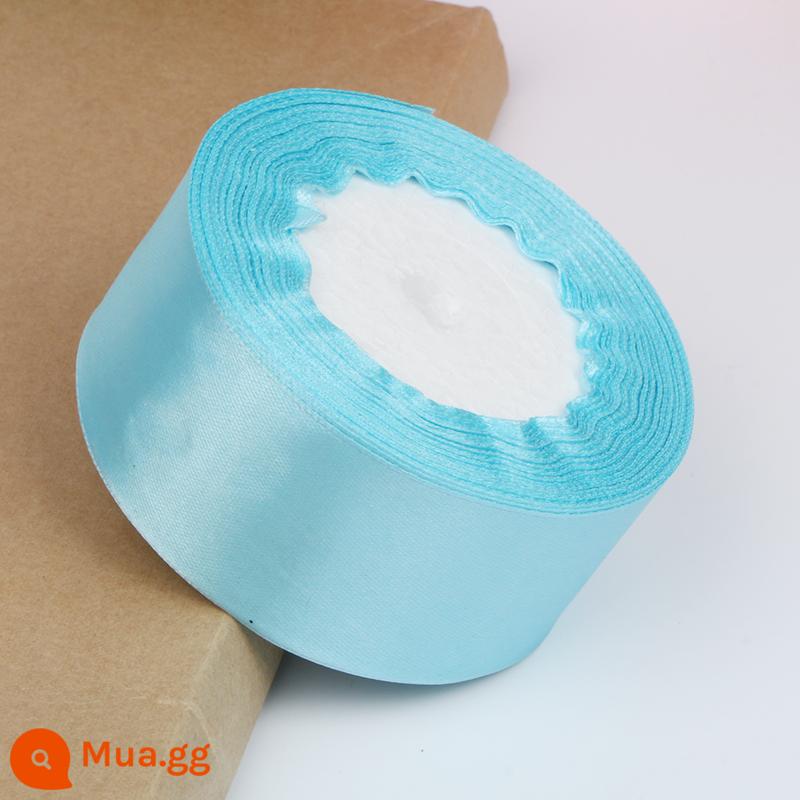 4Cm Ruy Băng Hoa Hoa Hồng Trang Trí Handmade DIY Dây Bện Tặng Ruy Băng Đỏ Nơ Satin - Màu xanh da trời (ba cuộn bất kỳ có giá 3,5 nhân dân tệ mỗi cuộn)