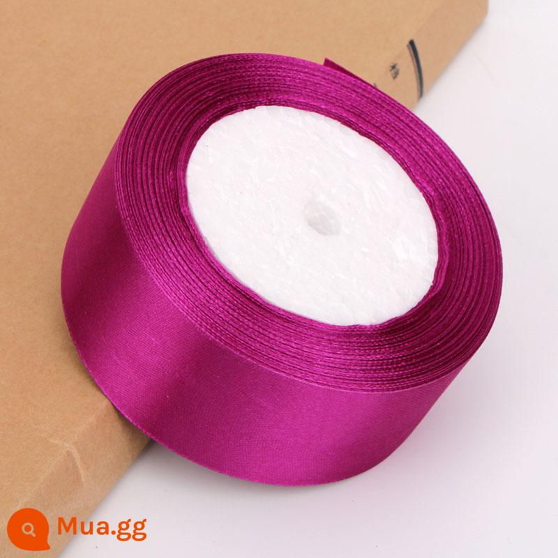 4Cm Ruy Băng Hoa Hoa Hồng Trang Trí Handmade DIY Dây Bện Tặng Ruy Băng Đỏ Nơ Satin - Màu đỏ tím (ba cuộn bất kỳ có giá 3,5 nhân dân tệ mỗi cái)