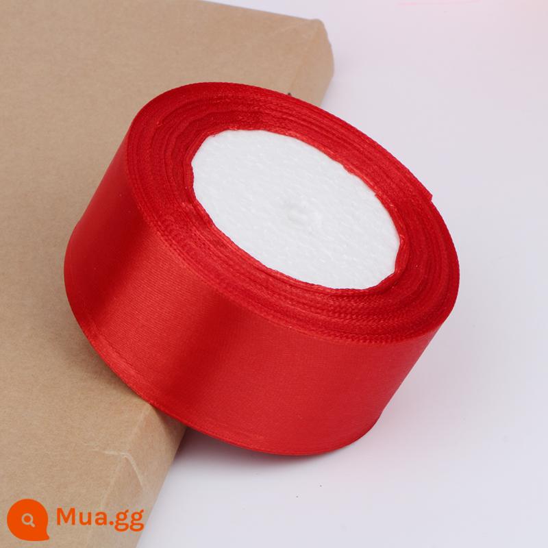 4Cm Ruy Băng Hoa Hoa Hồng Trang Trí Handmade DIY Dây Bện Tặng Ruy Băng Đỏ Nơ Satin - Màu đỏ lớn (ba cuộn bất kỳ có giá 3,5 nhân dân tệ mỗi cuộn)