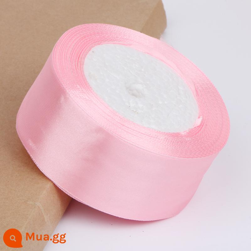 4Cm Ruy Băng Hoa Hoa Hồng Trang Trí Handmade DIY Dây Bện Tặng Ruy Băng Đỏ Nơ Satin - Màu hồng nhạt (ba cuộn bất kỳ có giá 3,5 nhân dân tệ mỗi cuộn)