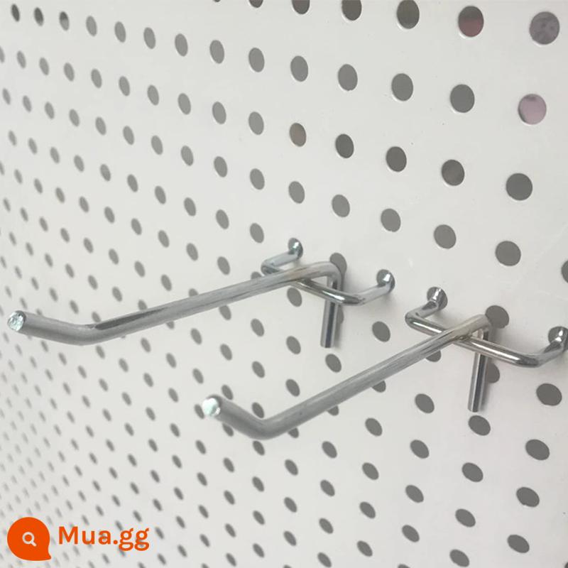 Lỗ tròn lỗ bảng treo tường giá kệ inox màn hình lưu trữ trang sức dụng cụ phần cứng đa năng treo tường bảng - [Móc dày - ổn định hơn] 20 chiếc