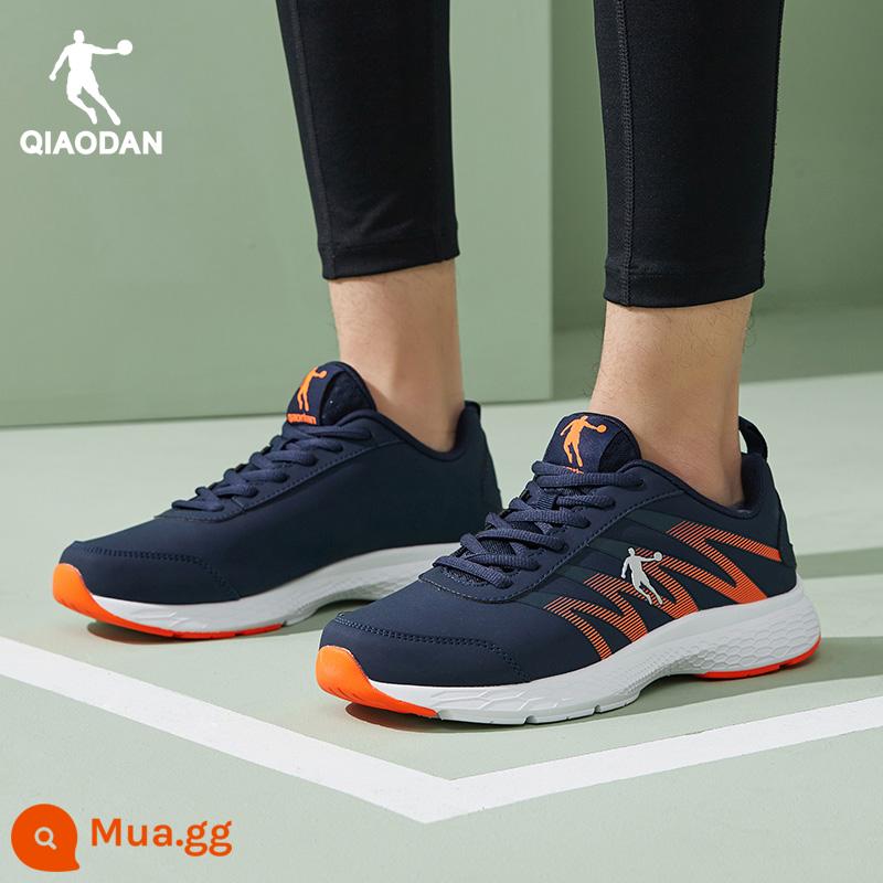 Jordan Giày Sneakers Nam Giày Lưới Thu Đông 2022 Lưới Dày Thoáng Khí Giày Chạy Bộ Nam Nhẹ Chịu Mài Mòn Giày Chạy Bộ - [Bề mặt da] Màu xanh nước biển đậm/màu cam sáng bóng