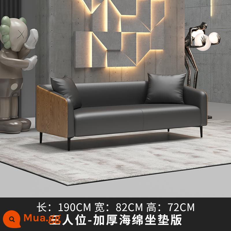 SF Miễn Phí Vận Chuyển Sofa Văn Phòng Kinh Doanh Đơn Giản Bàn Kết Hợp Bộ Hiện Đại Tiếp Tân Đơn Giải Trí Phòng Tiếp Tân - Xe ba chỗ màu xám đen [đệm ghế xốp dày]