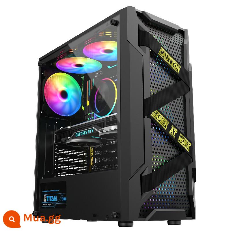 Tích lũy cho EVESKY Titan Pro máy tính để bàn toàn mặt trong suốt trò chơi làm mát bằng nước ATX bảng lớn ốp lưng chính - Titan Pro - Đen