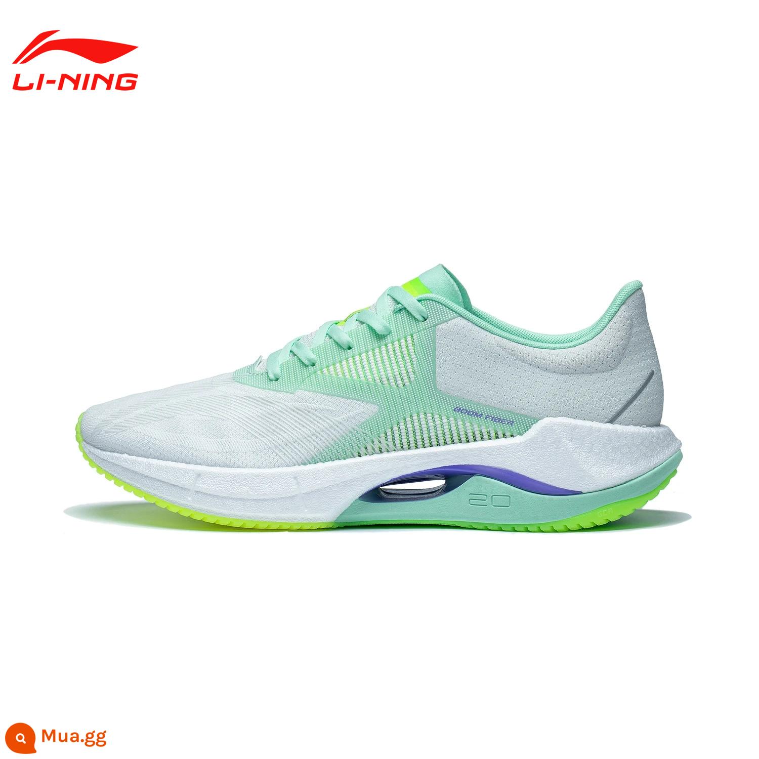 Giày chạy bộ thế hệ thứ 20 siêu nhẹ Li Ning dành cho nam và nữ mùa xuân 2023 bề mặt lưới nhẹ thoáng khí có độ đàn hồi cao nhẹ giày chạy bộ đua xe chuyên nghiệp - [Nam Siêu Nhẹ 20] T001-15 Trắng Sữa/Xanh Nhạt Huỳnh Quang