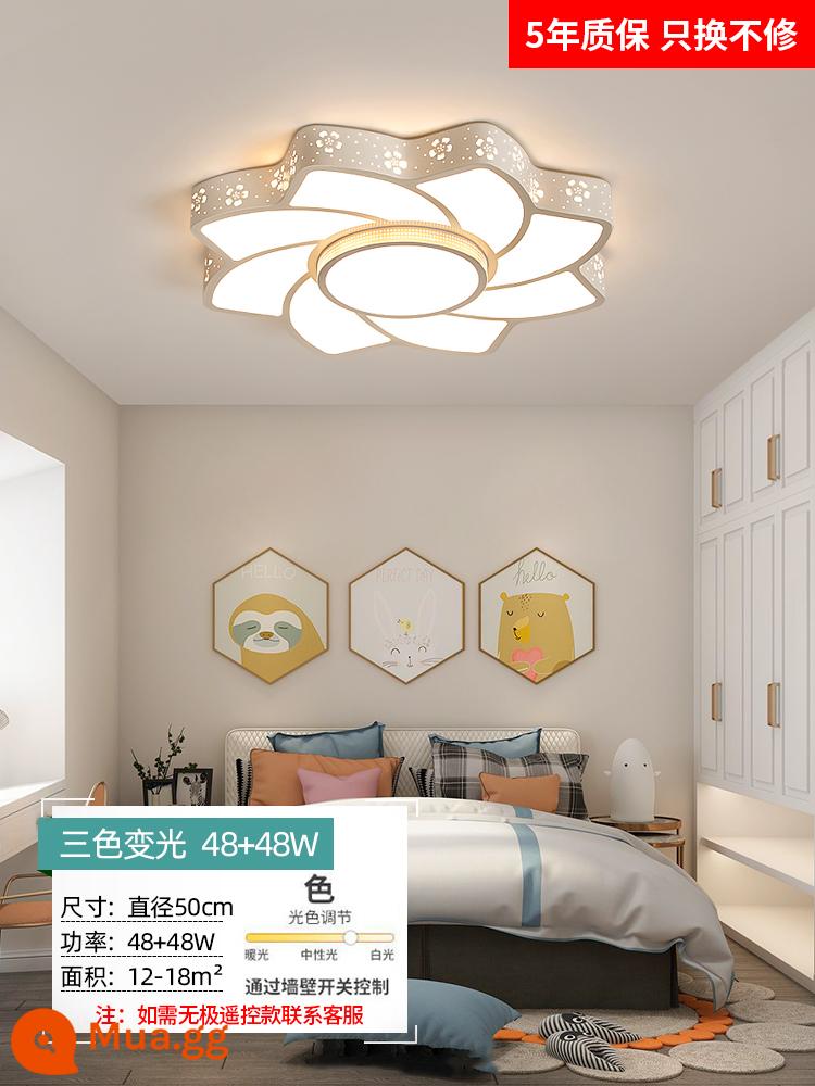 Đèn phòng ngủ 2022 Net Red Led LED trần -Phòng ngủ Đèn chiếu sáng Zhongshan Master Phòng ngủ Trang trí ánh sáng Đèn tối giản hiện đại - Jane Cool 50cm ba màu ↑ phiên bản nâng cấp 48W