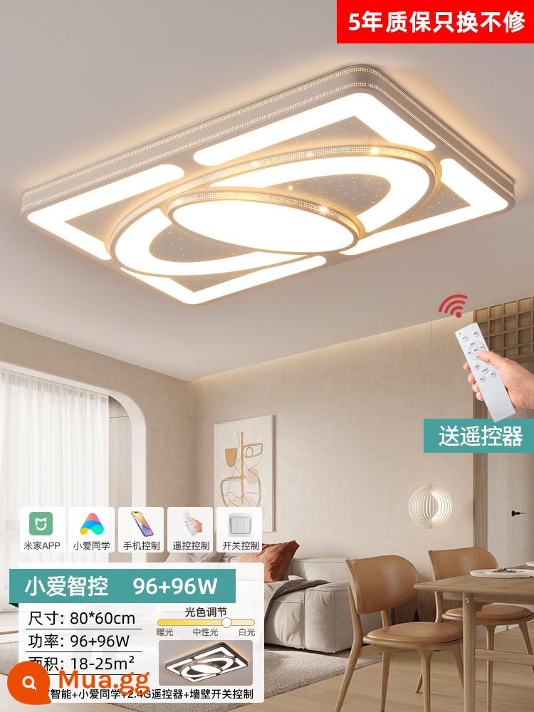 Đèn trần LED Đèn phòng khách đơn giản và hiện đại - Điều khiển từ xa Universe 80*60cm + ứng dụng + bạn cùng lớp Xiaoai 96W