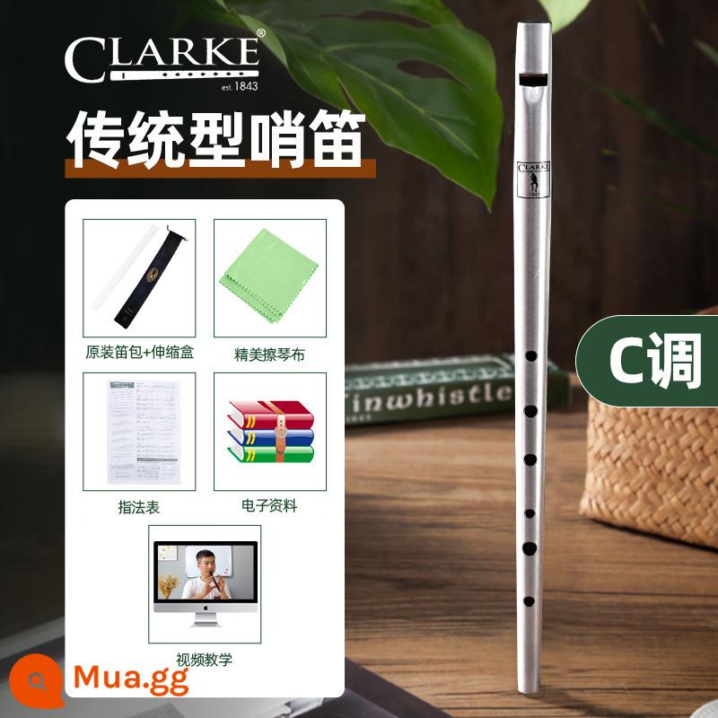 Clarke Clarke Sáo thiếc Celtic sáo D điều chỉnh sáo Ailen sáo thẳng còi sáo sáo thẳng nhạc cụ - Quà tặng miễn phí tông màu C truyền thống: quà tặng miễn phí