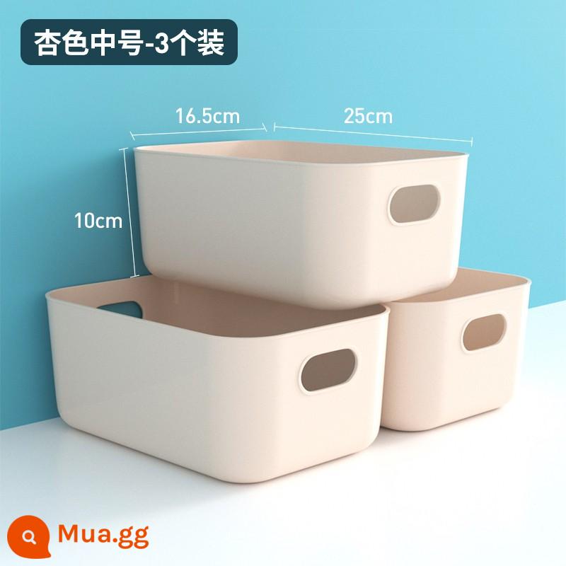 Máy Tính Để Bàn Hộp Bảo Quản Mỹ Phẩm Linh Tinh Snack Giỏ Đựng Đồ Nhà Bếp Hộp Hộ Gia Đình Ngăn Kéo Hộp Bảo Quản Nhựa - Mơ cỡ vừa {3 gói}