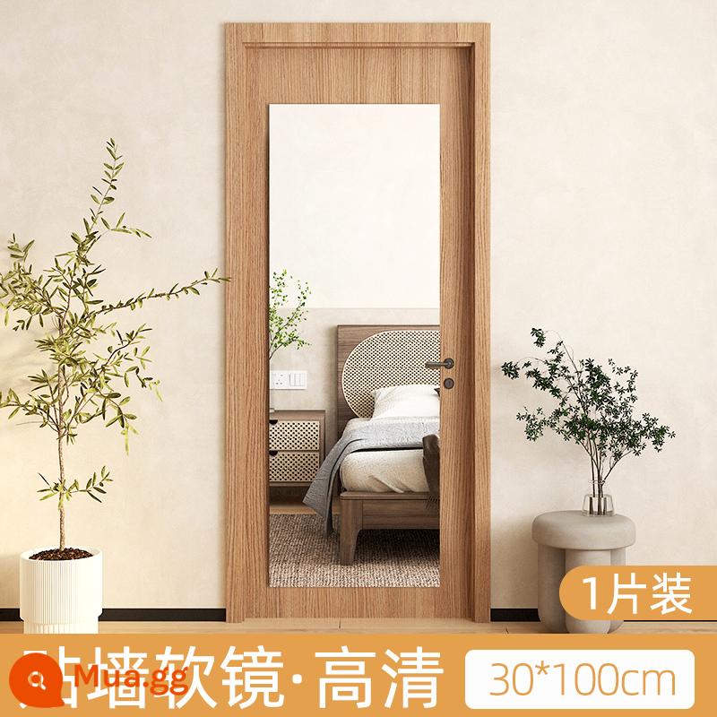 Acrylic Mềm Gương Treo Tường Tự Dính Nhà Cho Thuê Nhà Cao Cấp Gương Dán Giá Rẻ Đấm Toàn Thân Gương Dán - Mô hình góc vuông 30 * 100cm [HD chống cháy nổ]