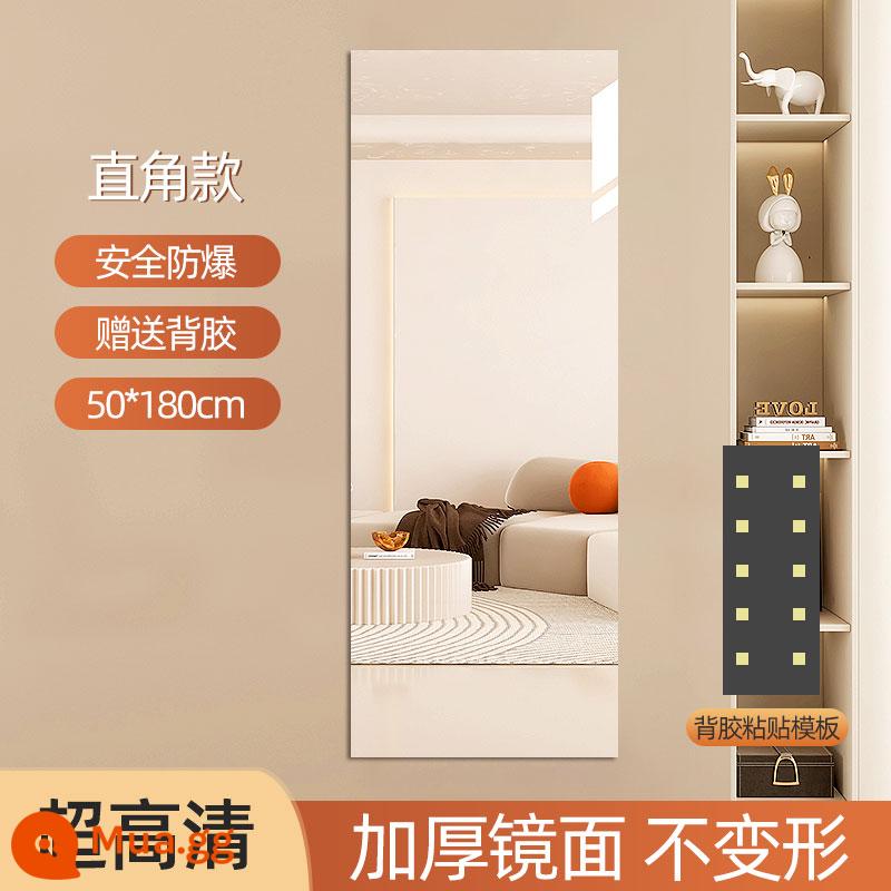 Gương Mềm Treo Tường Tự Dán Acrylic Cao Cấp Gương Toàn Thân Cho Thuê Nhà Nhà Treo Tường Phỏng Vấn Quần Áo Tráng Gương miếng Dán Kính Cường Lực - Gương góc vuông 50*180cm [hình ảnh độ nét cao, đảm bảo hư hỏng]