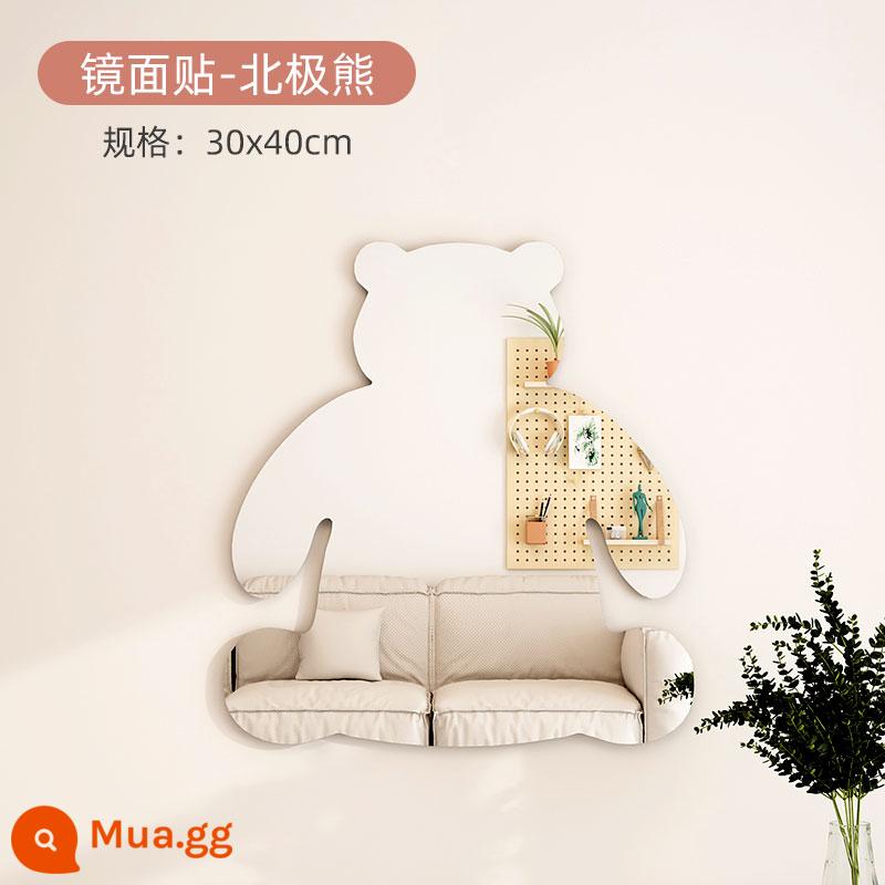 Gương mềm treo tường tự dính gương toàn thân treo tường nhà acrylic cao cấp gương dán tường dán toàn thân ống kính - Miếng dán gương gấu bắc cực 30*40cm [Hình ảnh HD, đảm bảo hư hỏng]