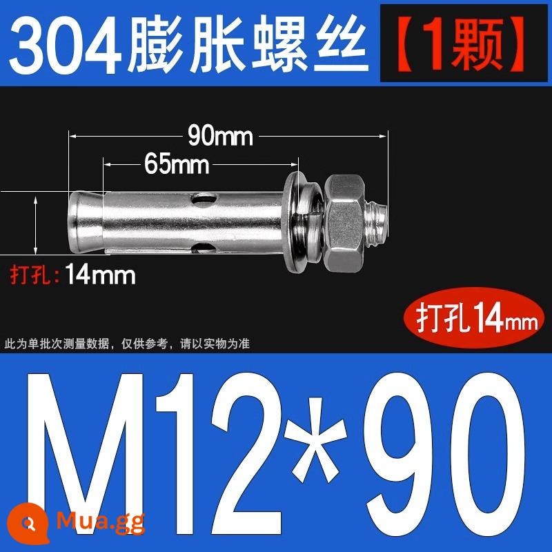 Vít nở kéo sắt mạ kẽm ống nổ vít neo Vít nở M6M8M10M12M14M16M18M20 - 304-M12*90[1 cái]