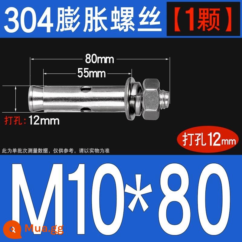 Vít nở kéo sắt mạ kẽm ống nổ vít neo Vít nở M6M8M10M12M14M16M18M20 - 304-M10*80[1 cái]