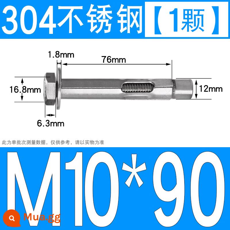 Vít nở kéo sắt mạ kẽm ống nổ vít neo Vít nở M6M8M10M12M14M16M18M20 - 304 lục giác M10*90[1 cái]