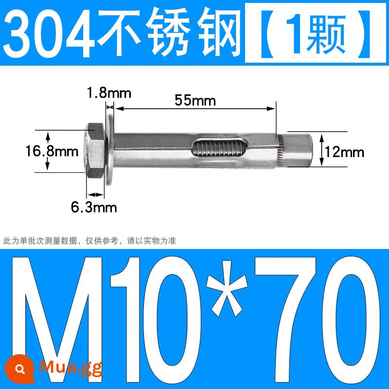 Vít nở kéo sắt mạ kẽm ống nổ vít neo Vít nở M6M8M10M12M14M16M18M20 - 304 lục giác M10*70[1 cái]