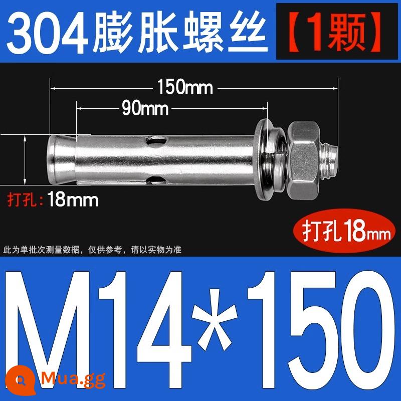 Vít nở kéo sắt mạ kẽm ống nổ vít neo Vít nở M6M8M10M12M14M16M18M20 - 304-M14*150[1 cái]