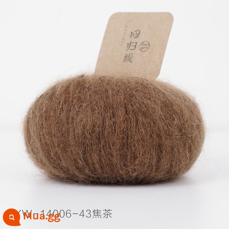 Dòng hồi quy Muyan nhập khẩu Nam Phi trẻ mohair tự làm dệt kim thủ công len mịn bóng sợi len - Số 43-Jiaocha (20g/nhóm)