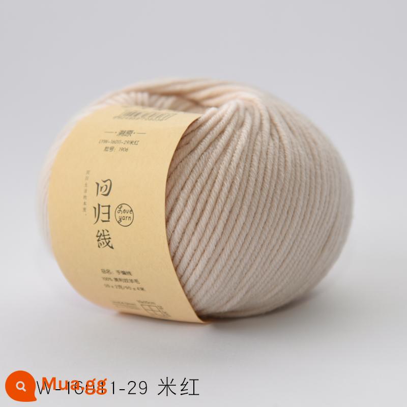 Dòng hồi quy dấu vết trở lại sợi len nguyên chất Merino nguyên chất dày vừa handmade tự làm que kim đan len khăn len bóng - Số 29-Mihong