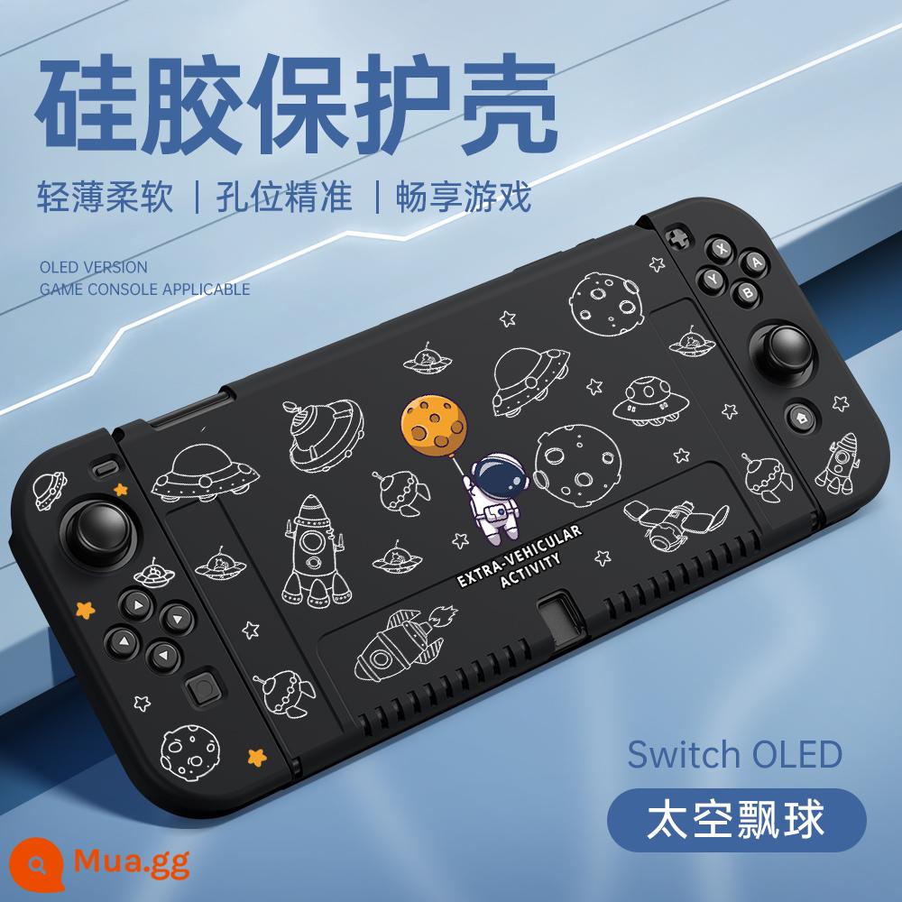 Vỏ bảo vệ Nintendo Switcholed Vỏ bảo vệ công tắc mới Vỏ tay cầm Vỏ NS bao gồm tất cả Vỏ mềm hai mảnh silicon OLED có thể cắm được Đế cắm bảng điều khiển trò chơi riêng biệt Phụ kiện ngoại vi - chuyển đổi OLED√vỏ mềm có lỗ mịn mới được nâng cấp✦[Quả bóng nổi trong không gian đen trong đêm tối]★ mũ miễn phí