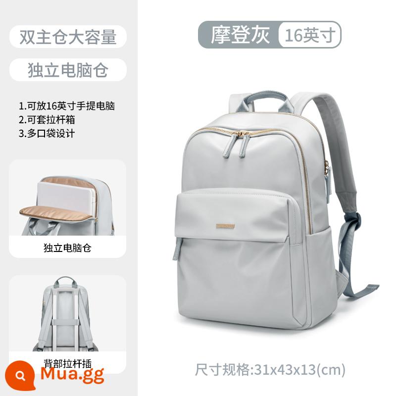 Ba lô golf nữ 2022 New Oxford quay công suất lớn Junior High School School Tag Canvas Máy tính Backpack - 16 inch - màu xám hiện đại