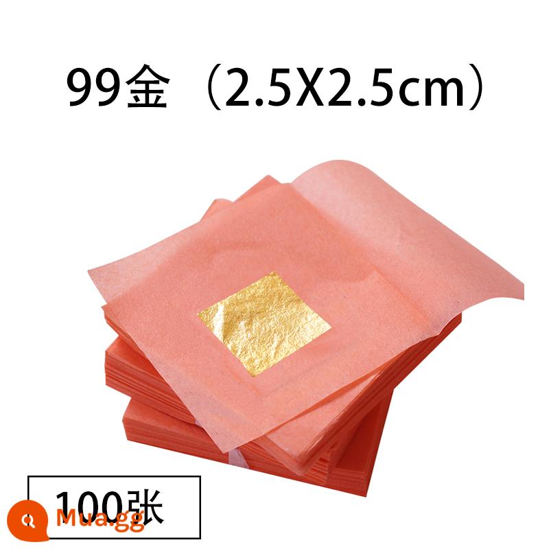 24K Lá Vàng Thật Tượng Phật Thủ Công Quà Tặng Trang Trí Tranh Trang Trí Vàng Sửa Chữa Sửa Chữa Vàng Trẻ Hóa Vàng Nguyên Chất Đĩa Bạch Kim - 99 vàng (2,5x2,5cm)-100 miếng