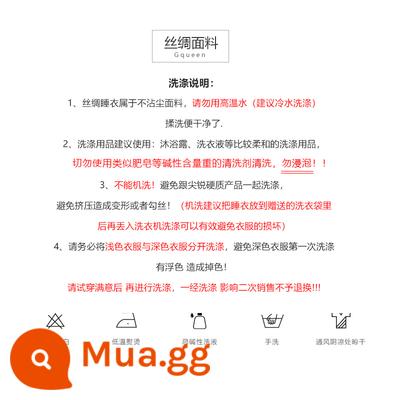 Bộ đồ ngủ nữ mùa xuân và mùa thu 2023 bộ năm mảnh băng lụa mới có thể mặc bên ngoài bộ đồ mặc nhà dài tay nữ tính mùa hè của phụ nữ - Hướng dẫn giặt tối