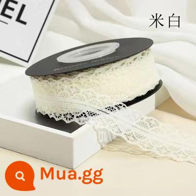 Hộp bánh sinh nhật ruy băng ins sườn gạo trắng Ruy băng tiếng Anh bó hoa hộp quà bao bì hộp dây đeo - Thắt lưng ren 3cm size 25