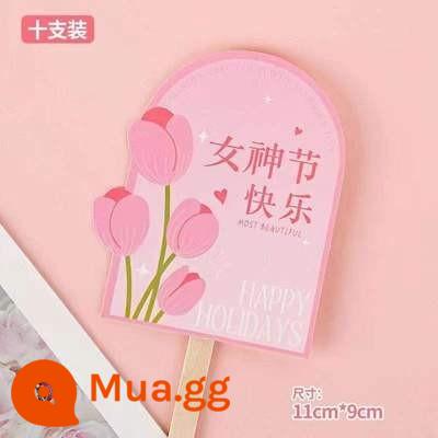 3.8 Ngày Nữ Hoàng Nơ Ruy Băng Trang Trí Bánh Thiệp Tình Yêu Hạnh Phúc Ngày Nữ Hoàng Bàn Tráng Miệng Thẻ Chèn - 20 miếng thẻ Ngày Nữ thần loại D