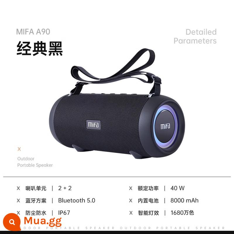 MIFA Ngoài Trời Di Động Âm Thanh Bluetooth Không Dây Chất Lượng Cao Chạy Thể Thao Loa Nhỏ Xe Quá Trọng Lượng Loa Siêu Trầm - Jindian màu đen sang trọng thấp