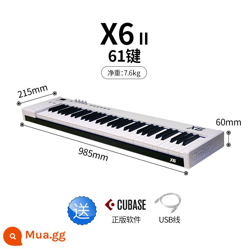 Bộ điều khiển nhạc điện tử midiplus X8III X61 49 Bàn phím midi 88 phím chuyên nghiệp - X6 màu trắng (có phần mềm sắp xếp chính hãng)