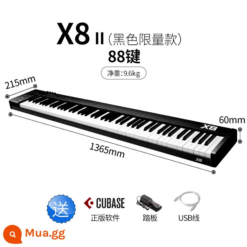 Bộ điều khiển nhạc điện tử midiplus X8III X61 49 Bàn phím midi 88 phím chuyên nghiệp - X8 màu đen (có kèm phần mềm Pedal + Organizer)