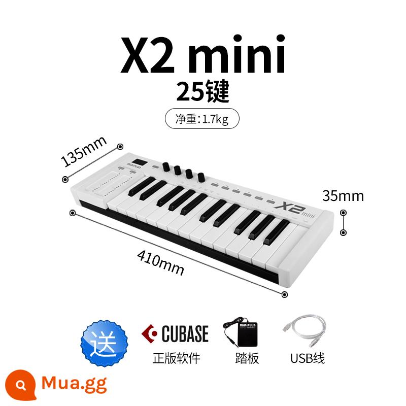 Bộ điều khiển nhạc điện tử midiplus X8III X61 49 Bàn phím midi 88 phím chuyên nghiệp - X2mini (bàn phím mini) đi kèm bàn đạp + phần mềm soạn nhạc chính hãng