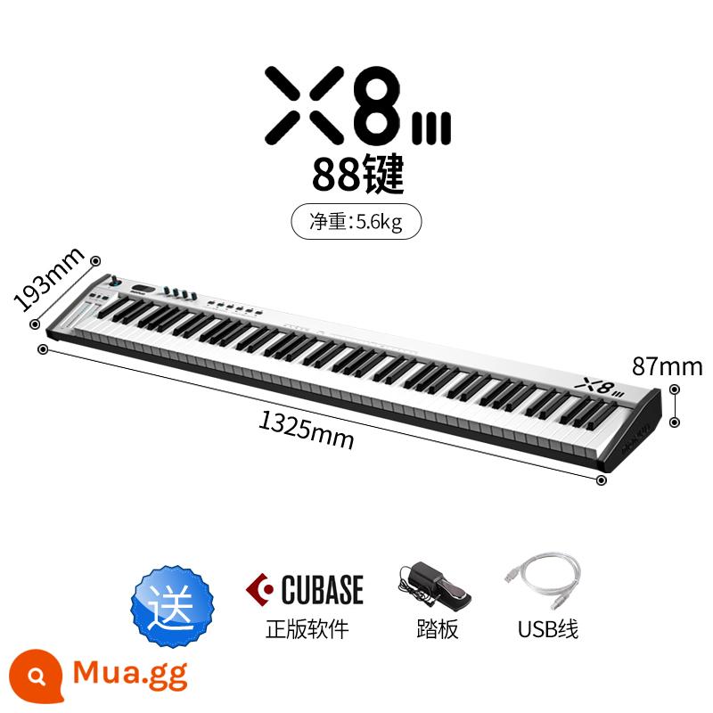 Bộ điều khiển nhạc điện tử midiplus X8III X61 49 Bàn phím midi 88 phím chuyên nghiệp - Sản phẩm mới X8III (tặng piano + phần mềm Cubase chính hãng)