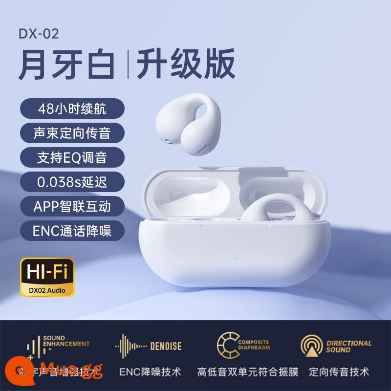 Tai nghe Bluetooth dẫn xương, loại kẹp tai, không nhét tai, giảm tiếng ồn, chuyên dụng chơi game và thể thao, thời lượng pin siêu dài, mẫu mới cao cấp - Haoyuebai [phiên bản nâng cấp] Bluetooth 5.2★Chất lượng âm thanh HiFi★Thoải mái và không rò rỉ âm thanh★Tuổi thọ pin siêu dài