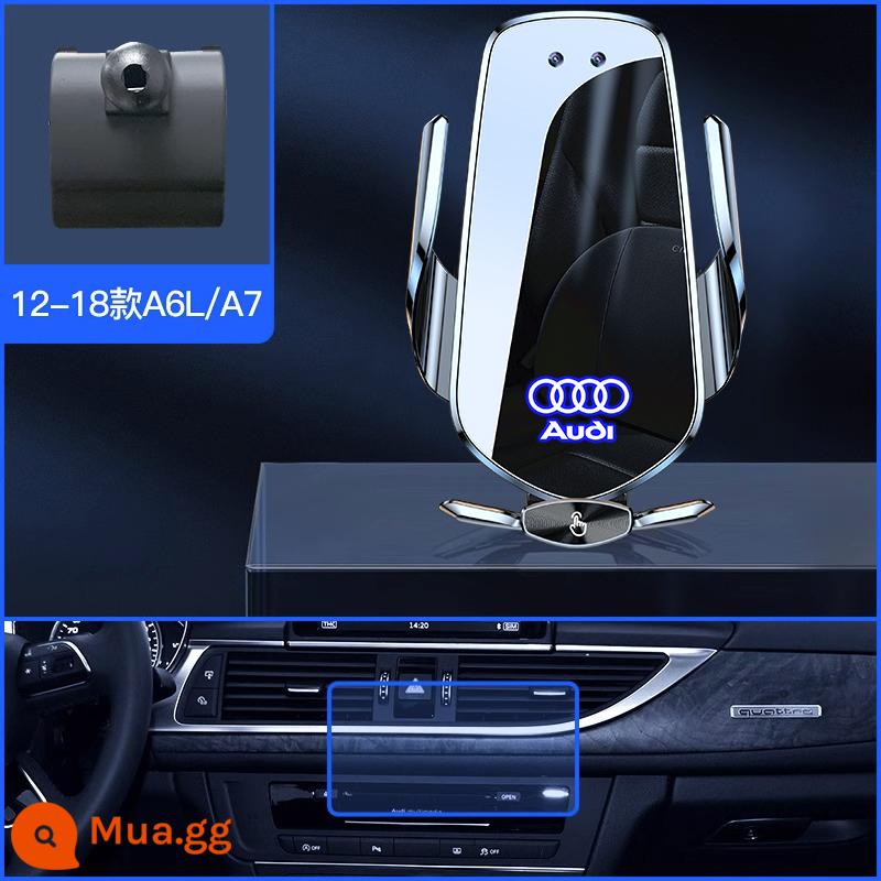 Audi A4L/A6L/A3/Q3/Q5L/A1/Q2L/Q7/Q8 chuyên dụng cho điện thoại di động trên ô tô giá đỡ điện thoại sạc không dây - [12-18 mẫu A6L/A7] Moonlight Silver◆Sạc siêu nhanh◆Đế tùy chỉnh